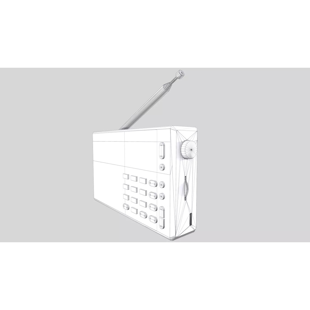 Low-Poly Radio 3D Model – Game-Ready Asset, PBR Textures, FBX, OBJ - View 25