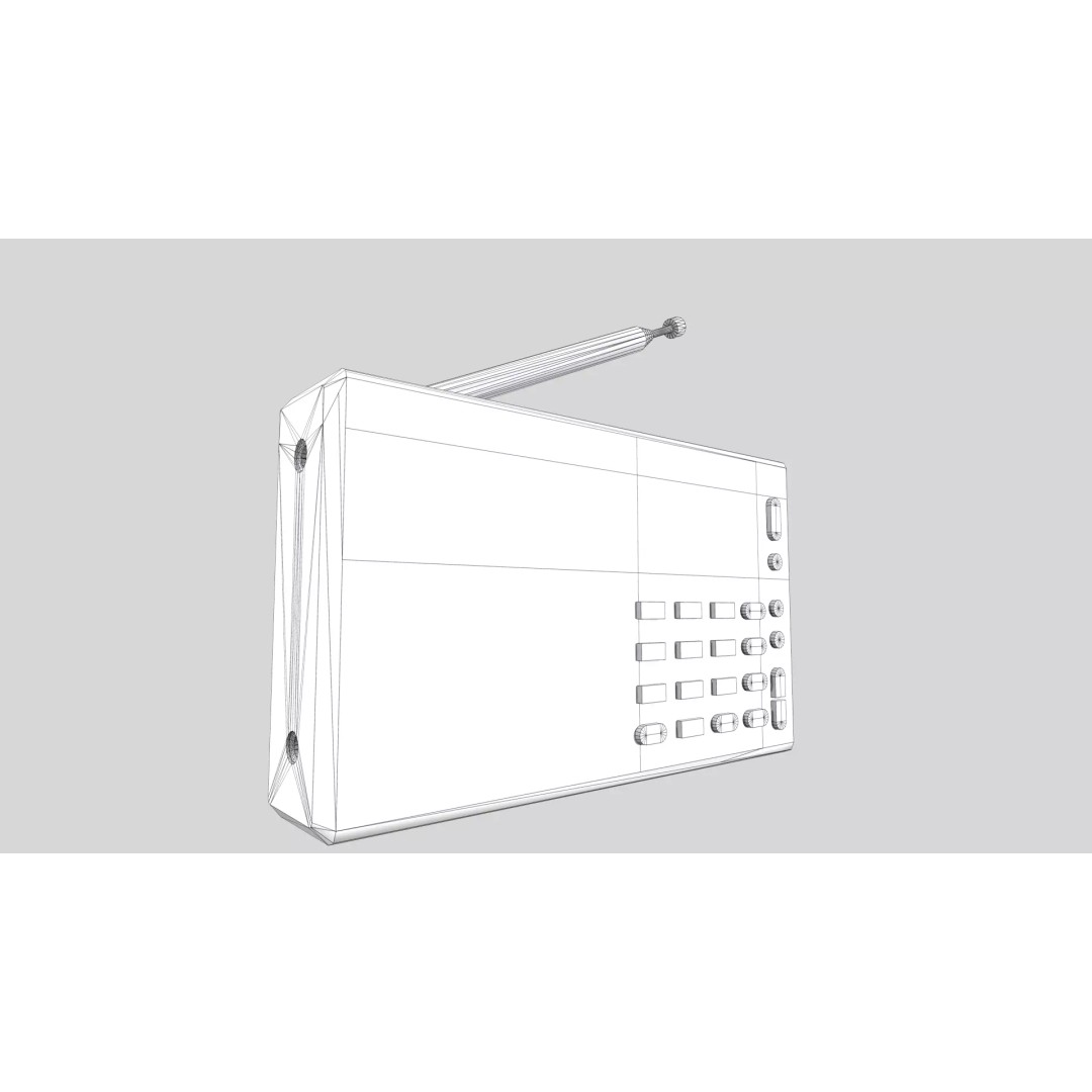 Low-Poly Radio 3D Model – Game-Ready Asset, PBR Textures, FBX, OBJ - View 26