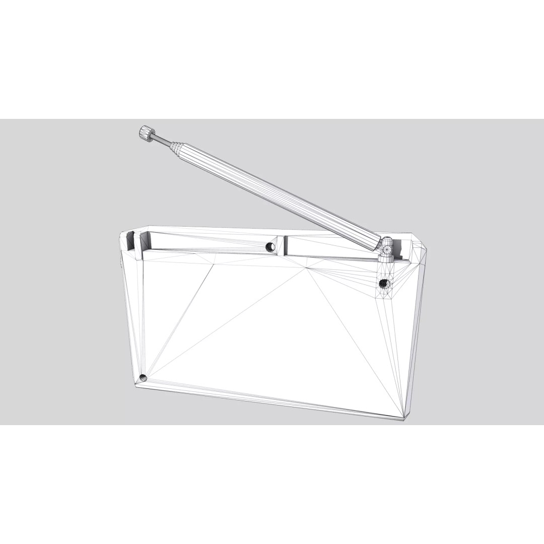 Low-Poly Radio 3D Model – Game-Ready Asset, PBR Textures, FBX, OBJ - View 27