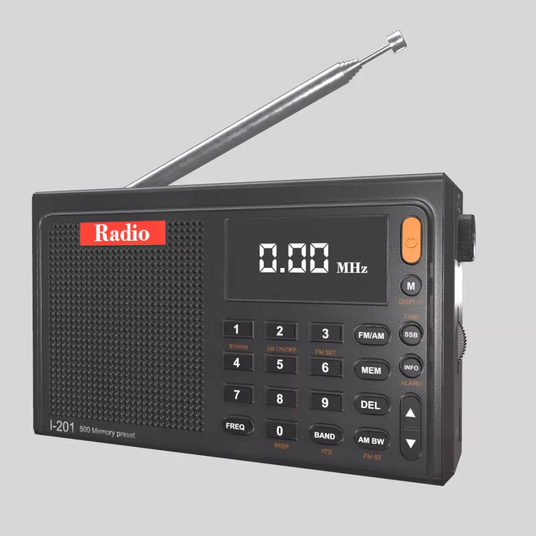 Low-Poly Radio 3D Model – Game-Ready Asset, PBR Textures, FBX, OBJ - View 4