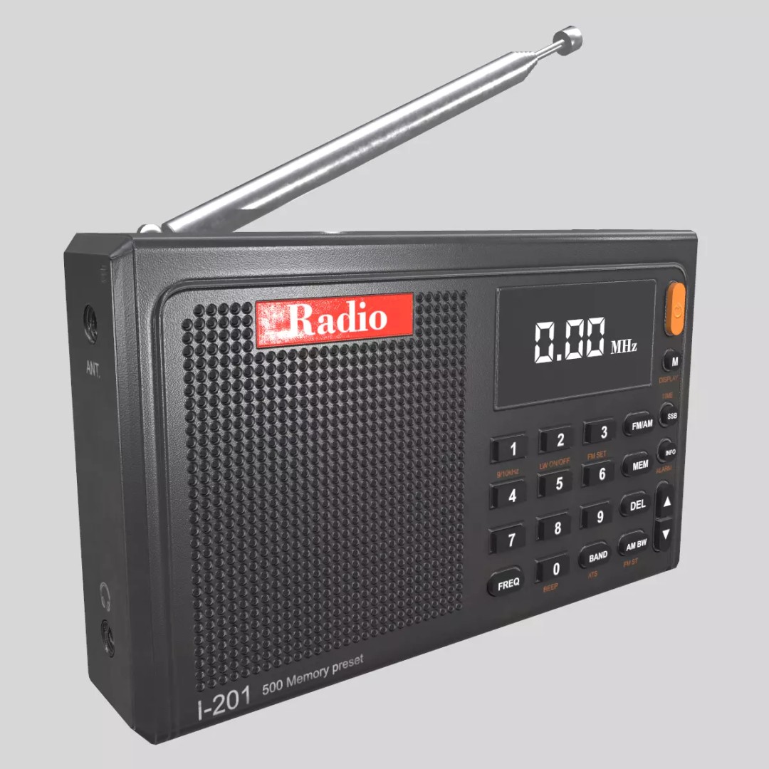 Low-Poly Radio 3D Model – Game-Ready Asset, PBR Textures, FBX, OBJ - View 6