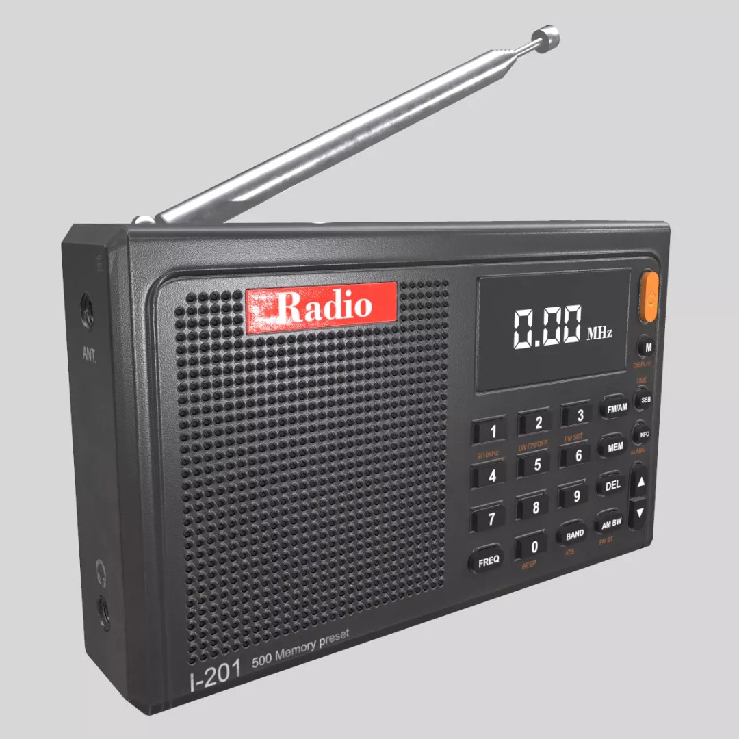 Low-Poly Radio 3D Model – Game-Ready Asset, PBR Textures, FBX, OBJ - View 7