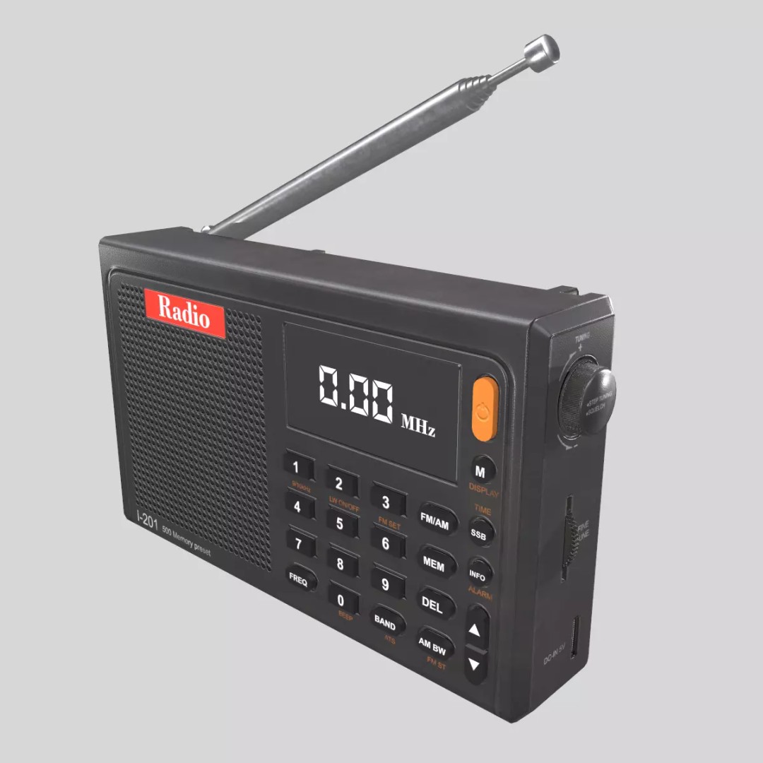 Low-Poly Radio 3D Model – Game-Ready Asset, PBR Textures, FBX, OBJ - View 9