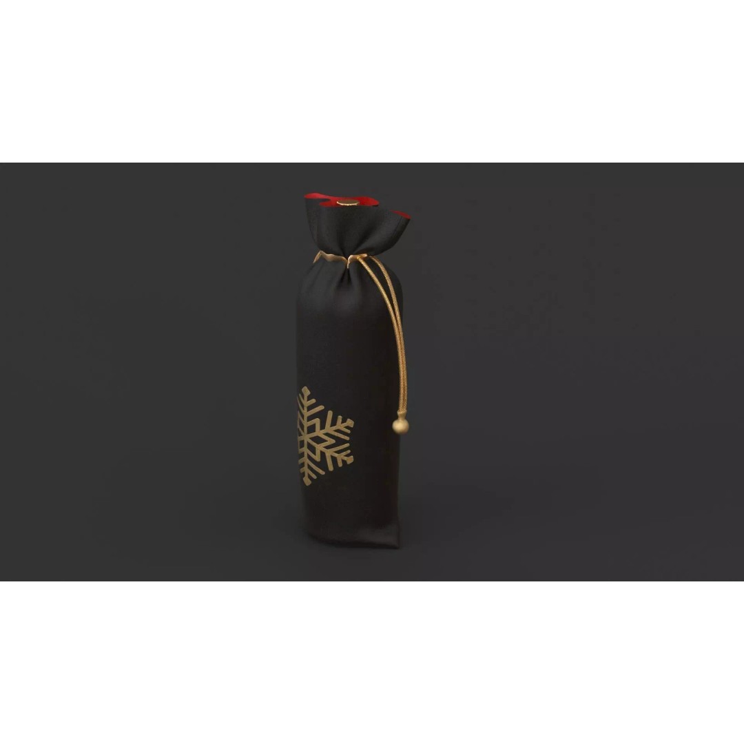 Christmas Design Bottle Cover 3D Model – PBR Textures, FBX Format - View 2