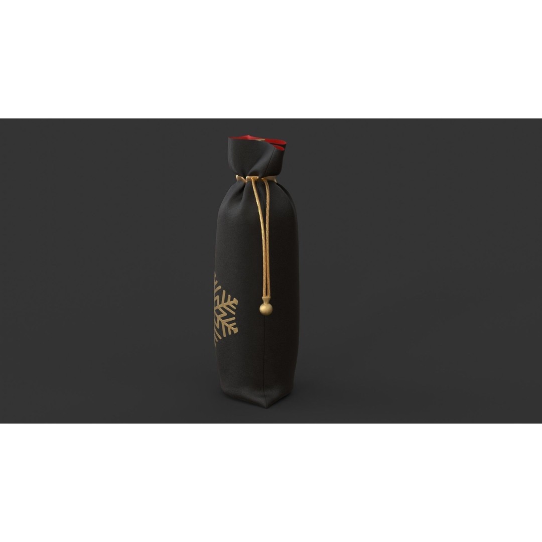 Christmas Design Bottle Cover 3D Model – PBR Textures, FBX Format - View 3