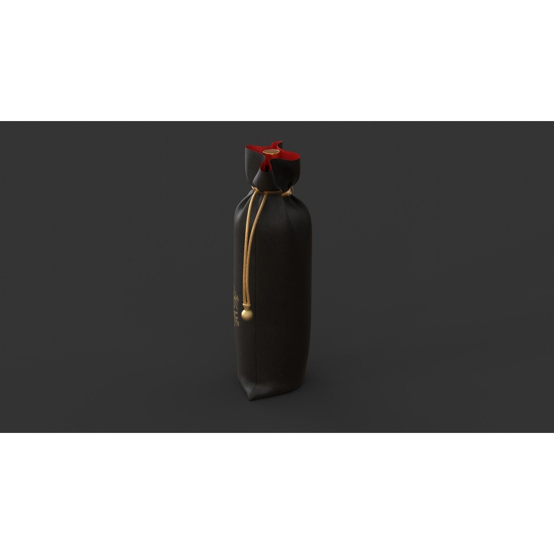 Christmas Design Bottle Cover 3D Model – PBR Textures, FBX Format - View 4