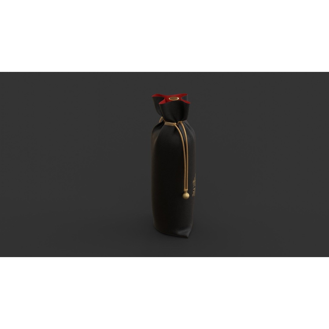 Christmas Design Bottle Cover 3D Model – PBR Textures, FBX Format - View 8