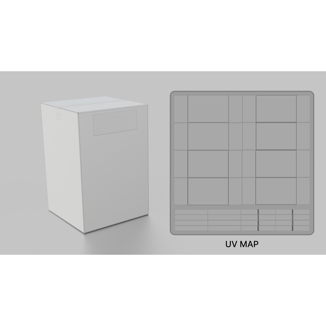 Deep Storage Cardboard Box 3D Model – Rigged Low-Poly PBR Asset, FBX