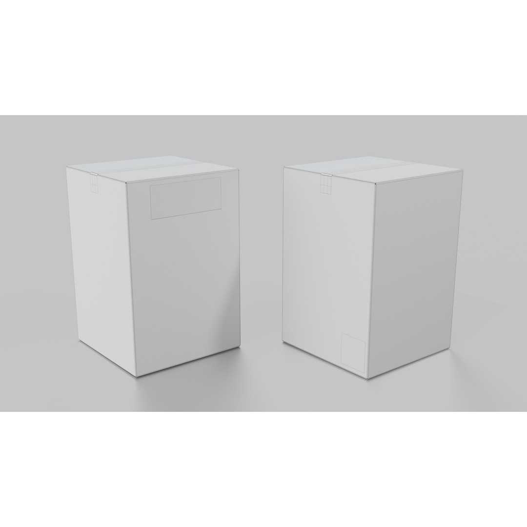 Deep Storage Cardboard Box 3D Model – Rigged Low-Poly PBR Asset, FBX - View 15