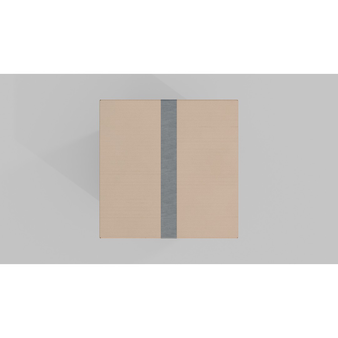 Deep Storage Cardboard Box 3D Model – Rigged Low-Poly PBR Asset, FBX - View 5