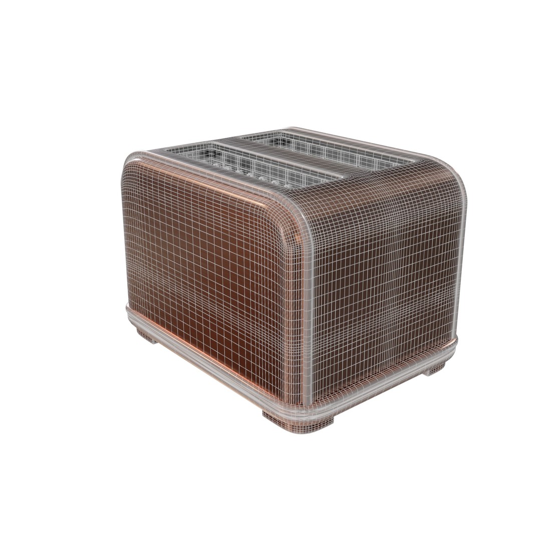 Copper Toaster 3D Model – Realistic Kitchen Gadget, FBX, PBR Textures - View 5