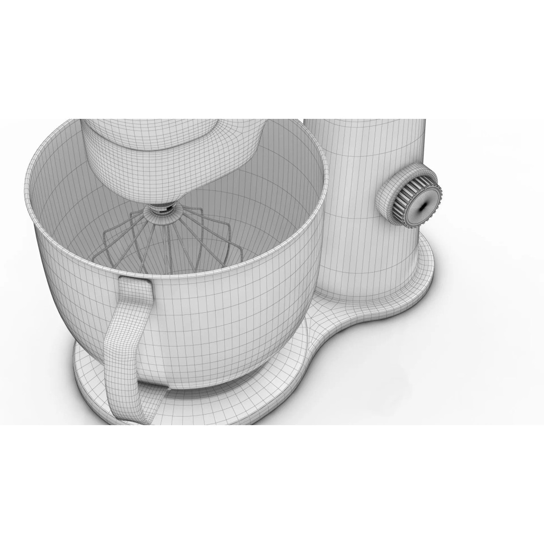 Stand Mixer 3D Model – PBR Kitchen Appliance, FBX, OBJ, Blender