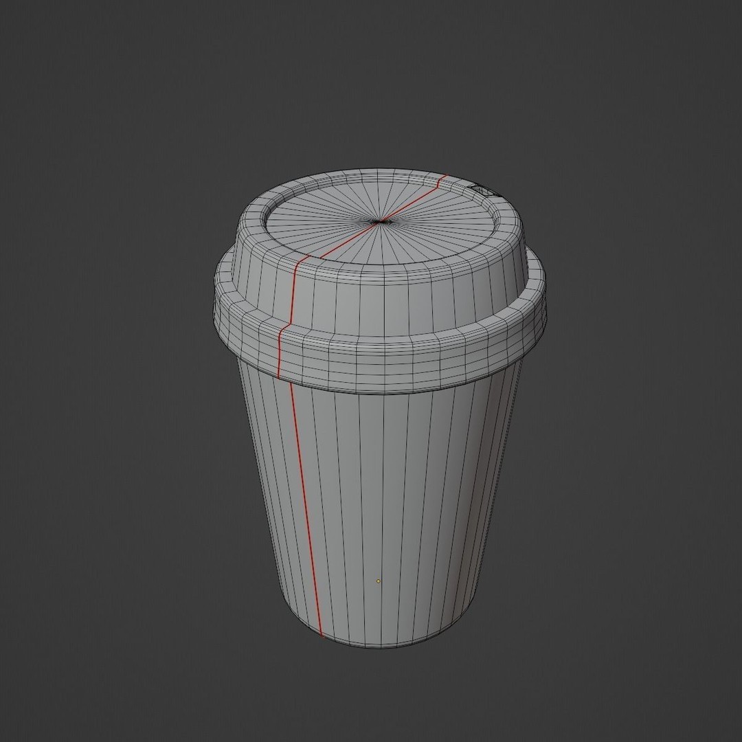 Plastic Coffee Cup 3D Model – Low Poly Game Asset, PBR Textures