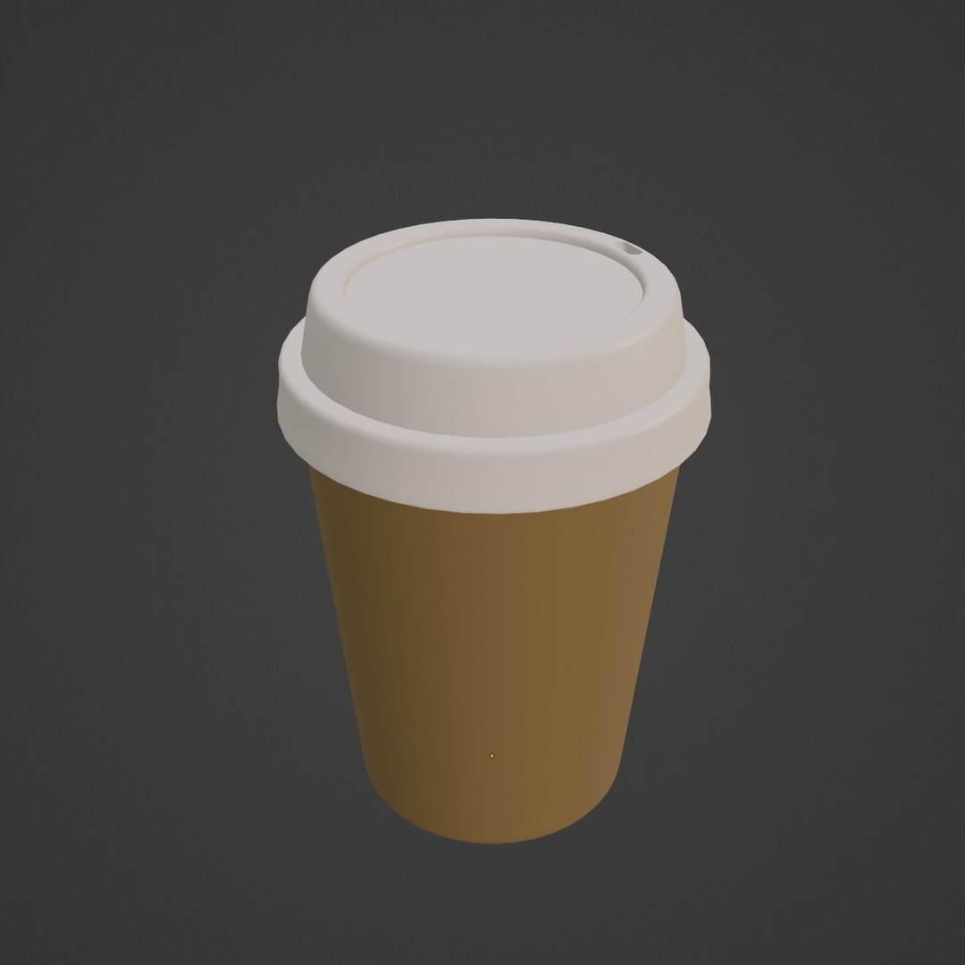 Plastic Coffee Cup 3D Model – Low Poly Game Asset, PBR Textures - View 8