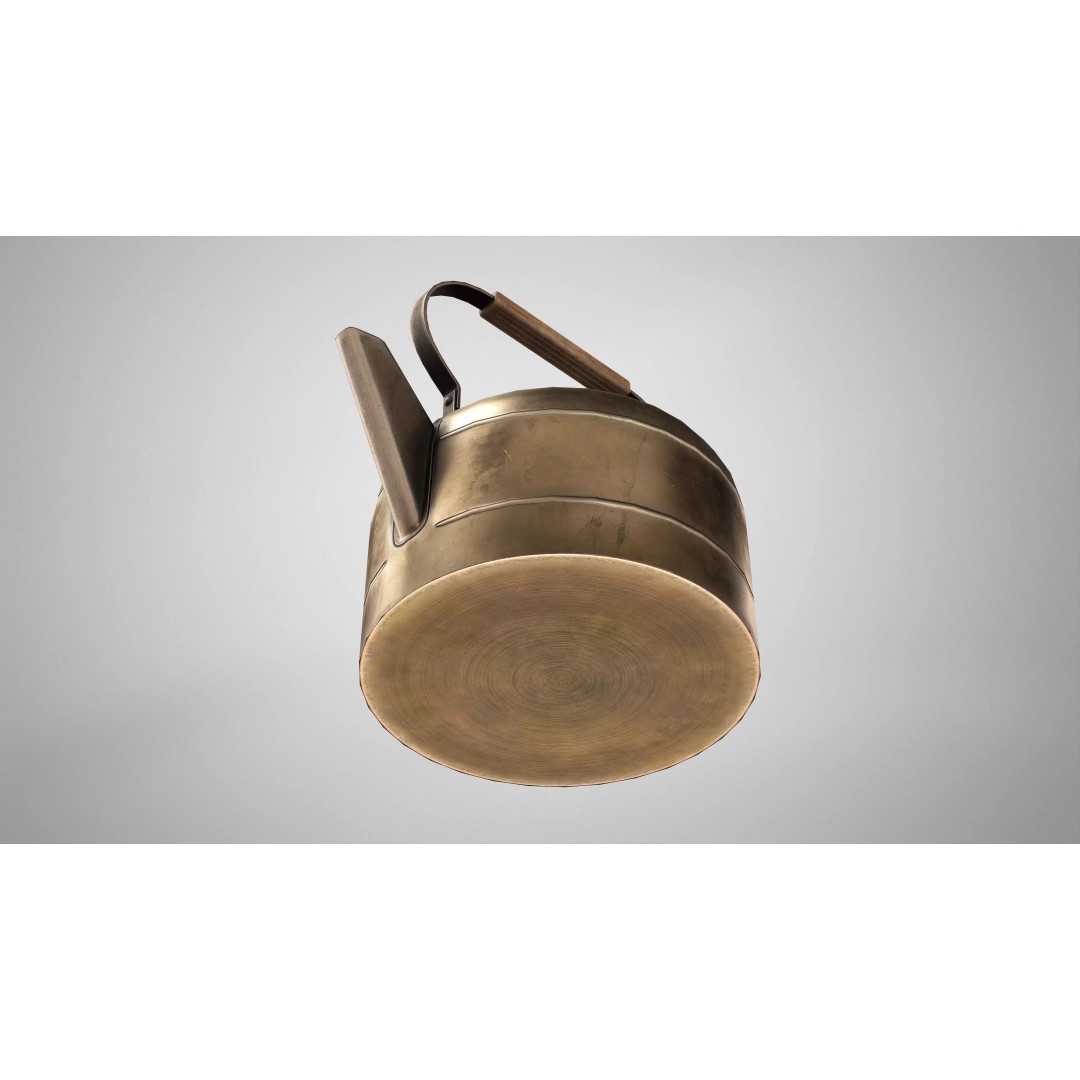Vintage Tea Kettle 3D Model – Low Poly PBR Kitchenware, FBX, OBJ - View 13