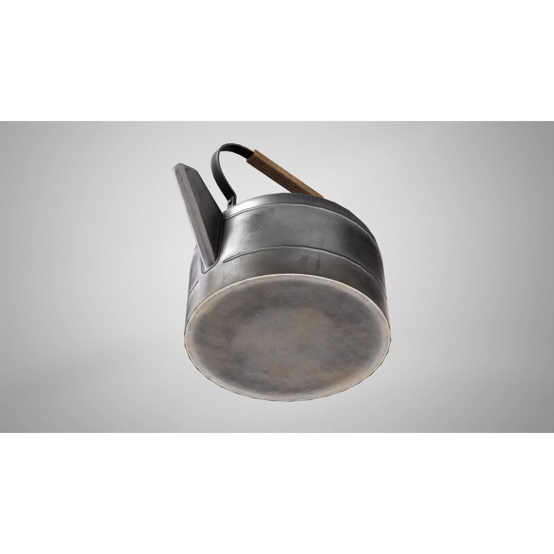 Vintage Tea Kettle 3D Model – Low Poly PBR Kitchenware, FBX, OBJ - View 8