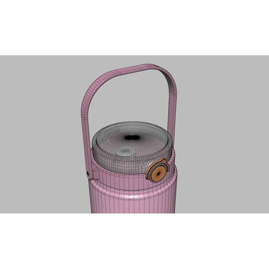 Stainless Steel Sport Bottle 3D Model – Insulated Metal Container, FBX - View 11