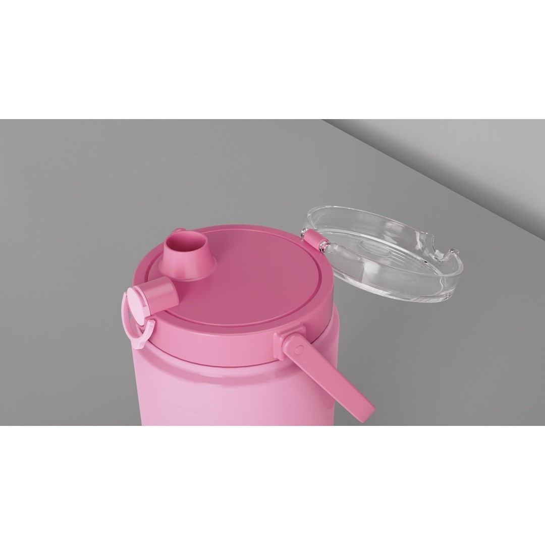 Stainless Steel Sport Bottle 3D Model – Insulated Metal Container, FBX - View 5