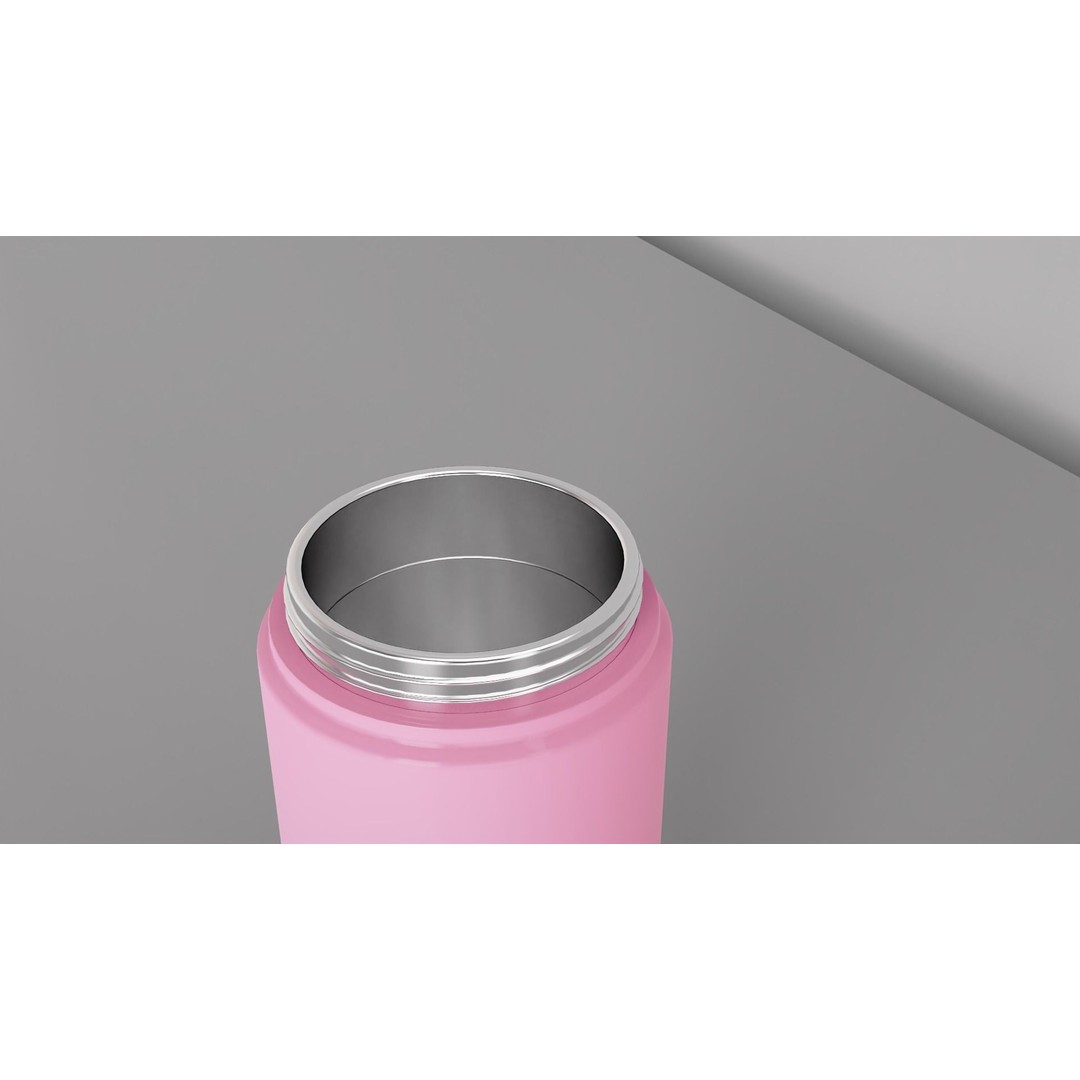 Stainless Steel Sport Bottle 3D Model – Insulated Metal Container, FBX - View 6