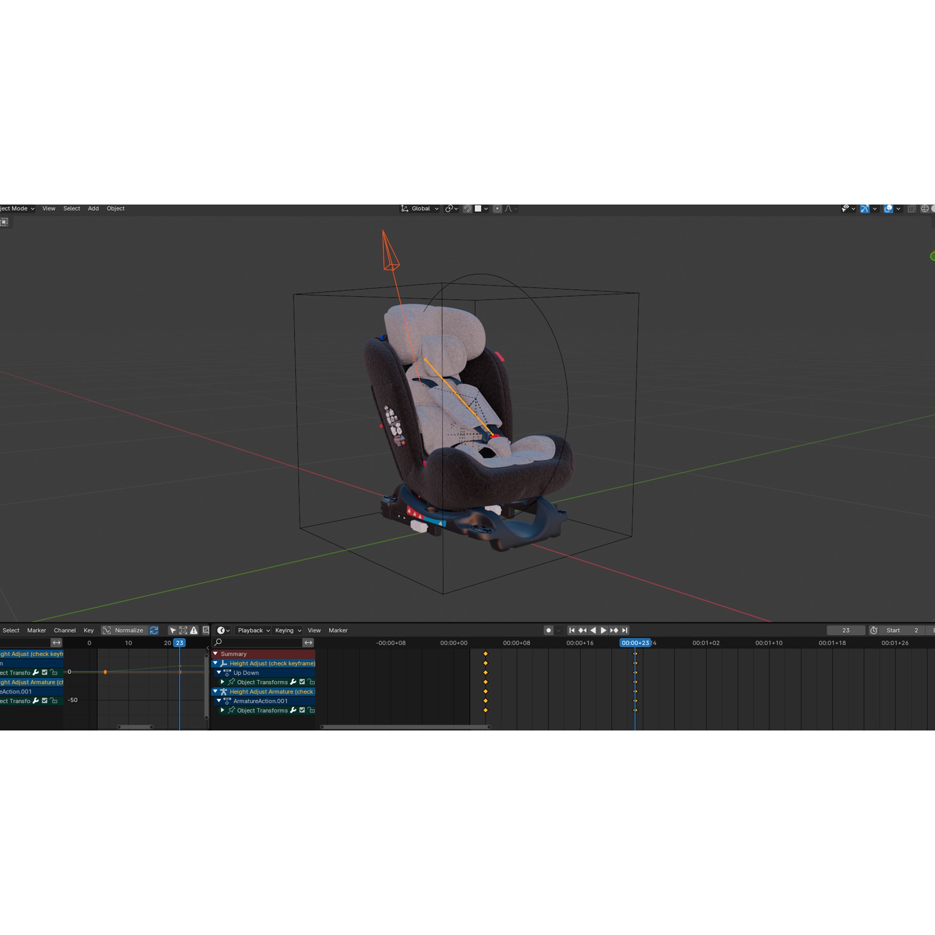 Child Car Seat - Game-Ready 3D Model