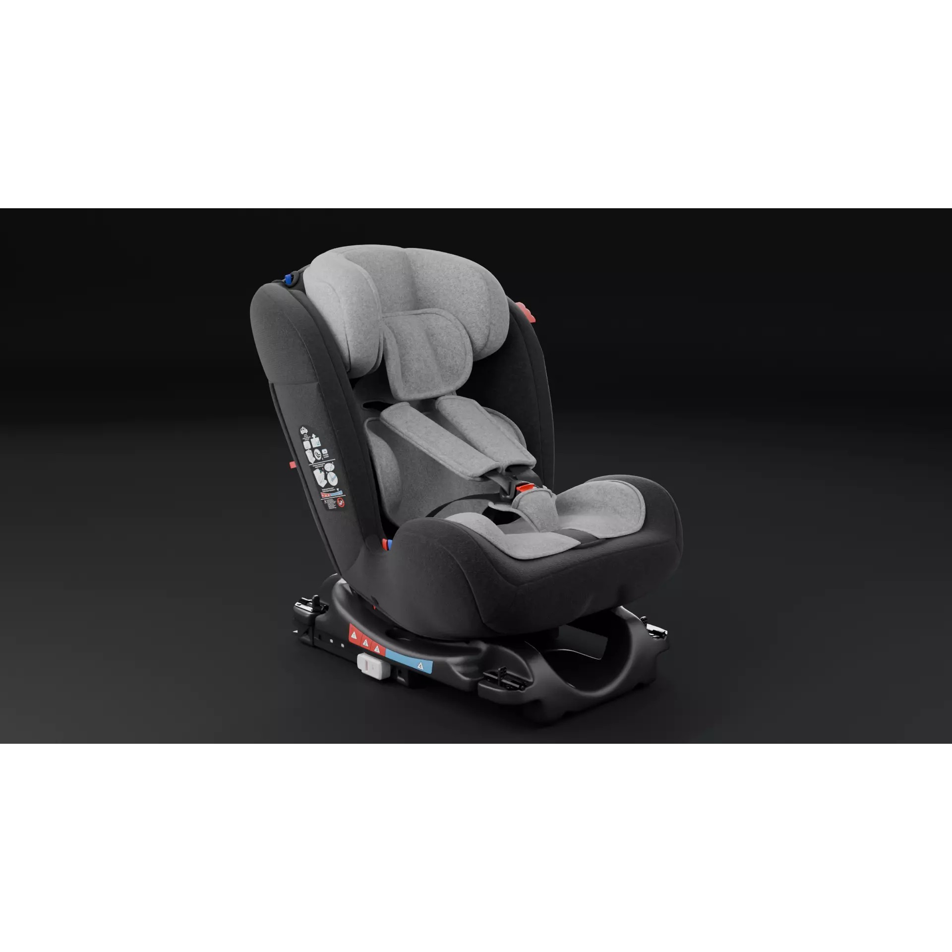 Child Car Seat - Game-Ready 3D Model - View 2