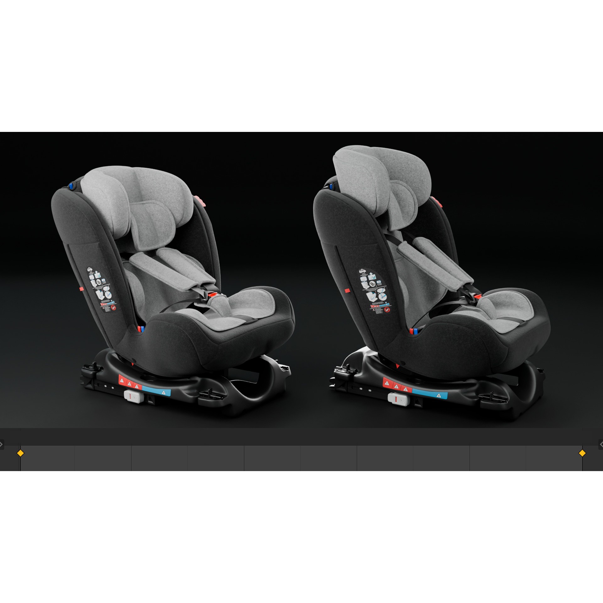 Child Car Seat - Game-Ready 3D Model - View 4