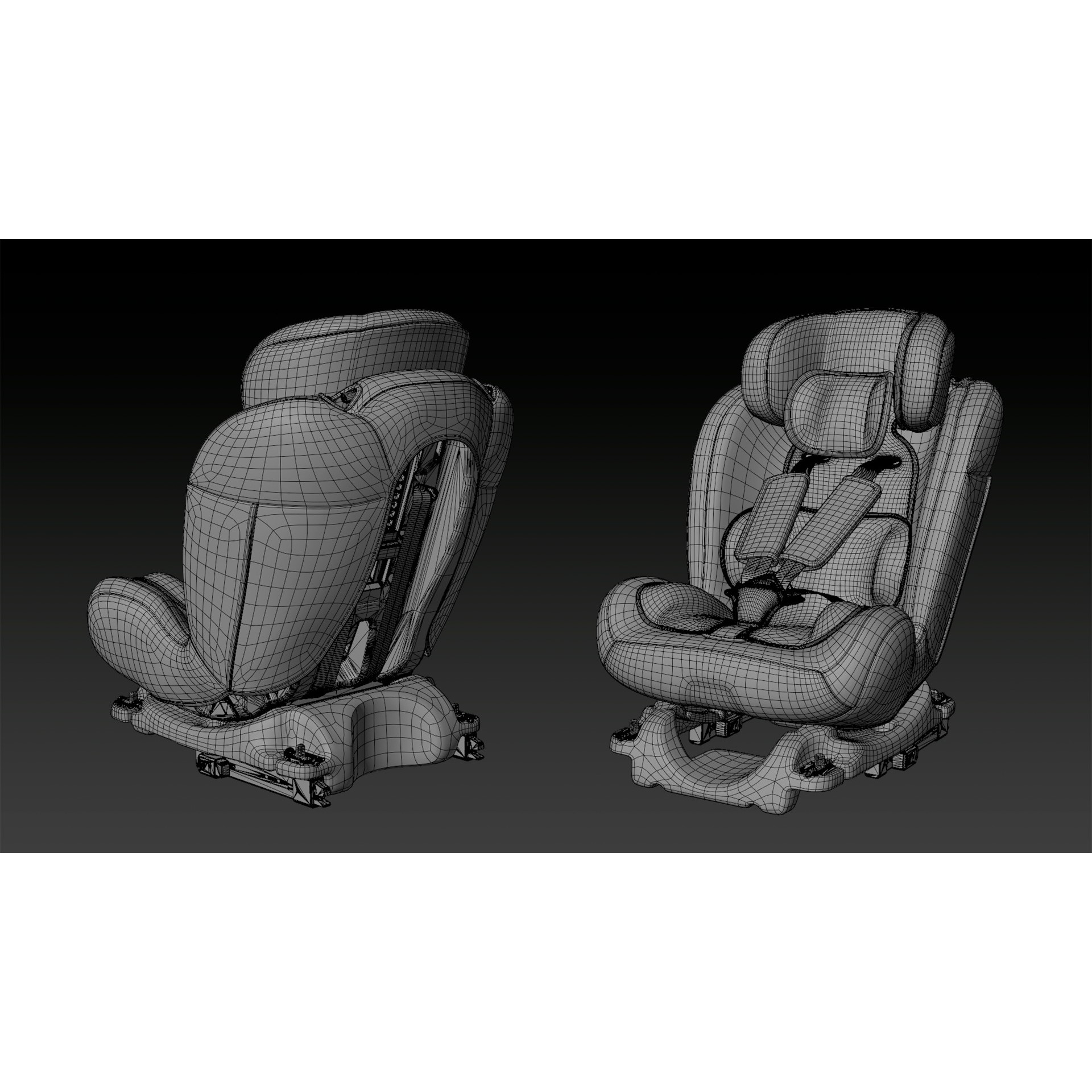 Child Car Seat - Game-Ready 3D Model - View 8