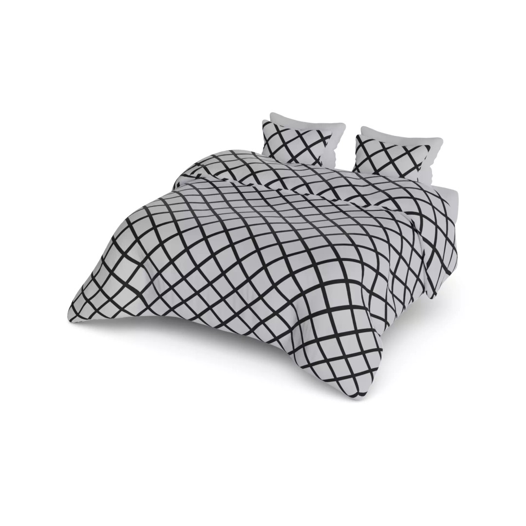 Comforter Set 3D Model – Realistic Bedding Asset with PBR Textures - View 2