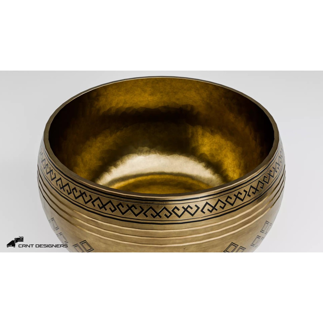 Tibetan Singing Bowl 3D Model – Low Poly PBR Meditation Asset, FBX & OBJ - View 14