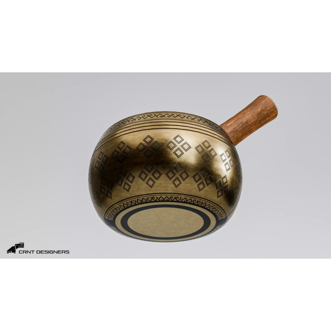 Tibetan Singing Bowl 3D Model – Low Poly PBR Meditation Asset, FBX & OBJ - View 15