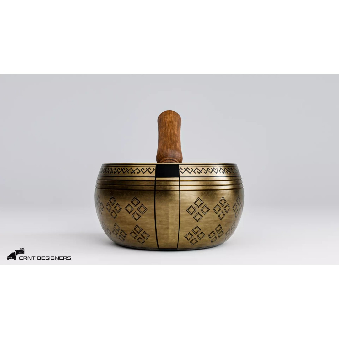 Tibetan Singing Bowl 3D Model – Low Poly PBR Meditation Asset, FBX & OBJ - View 5