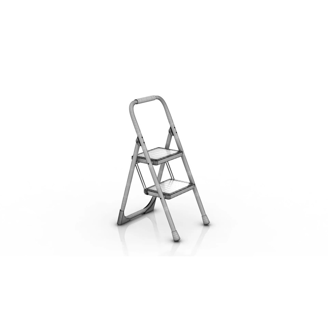 Foldable Ladder 3D Model – PBR Game-Ready Asset, FBX, OBJ - View 12
