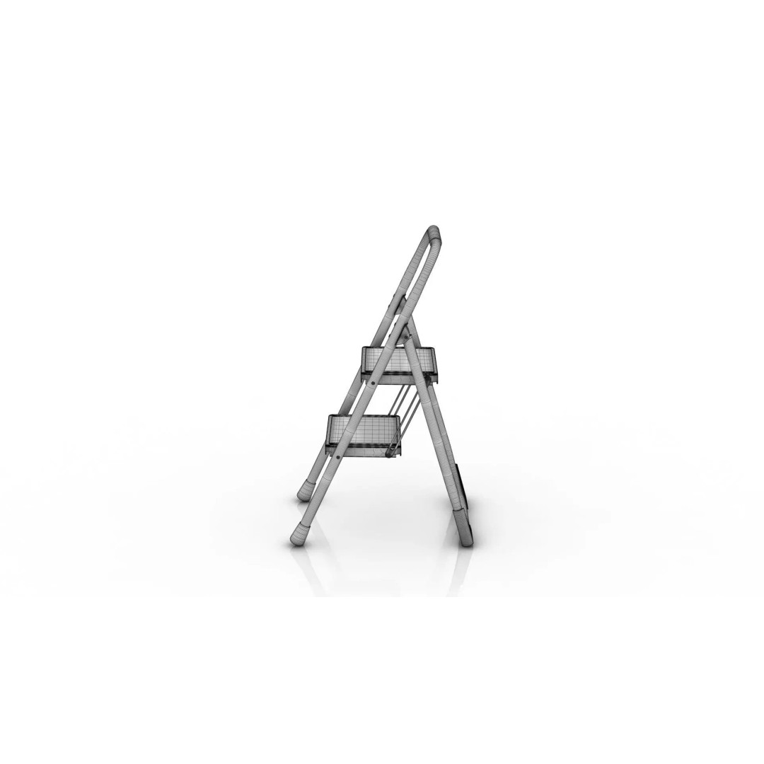 Foldable Ladder 3D Model – PBR Game-Ready Asset, FBX, OBJ - View 8