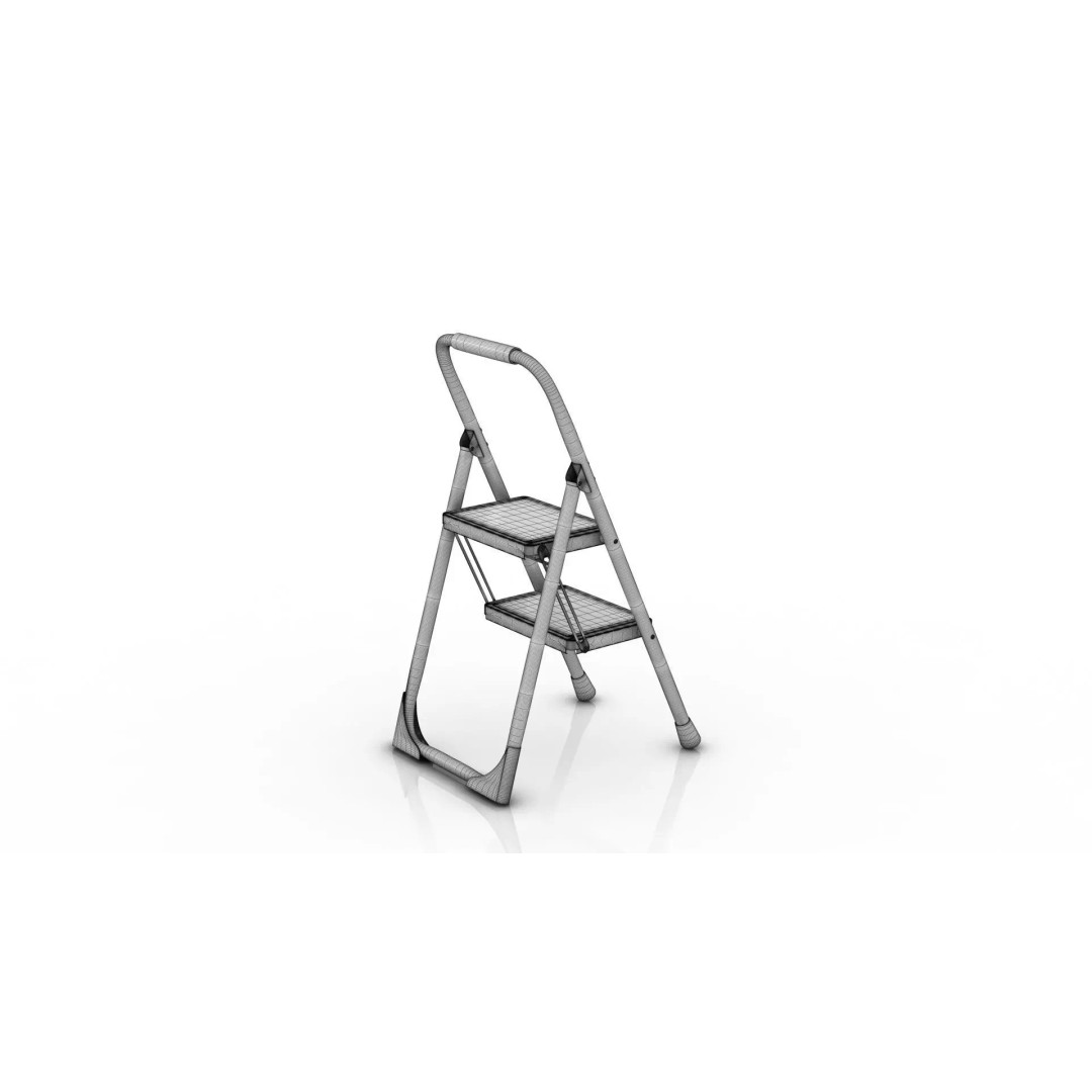 Foldable Ladder 3D Model – PBR Game-Ready Asset, FBX, OBJ - View 9