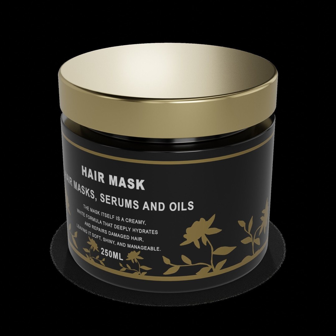 Hair Mask 3D Model – Low Poly Game Asset, FBX, PBR Textures