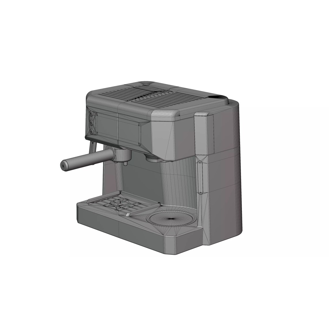 Coffee and Espresso Machine 3D Model – PBR Textured Kitchen Asset, FBX - View 21
