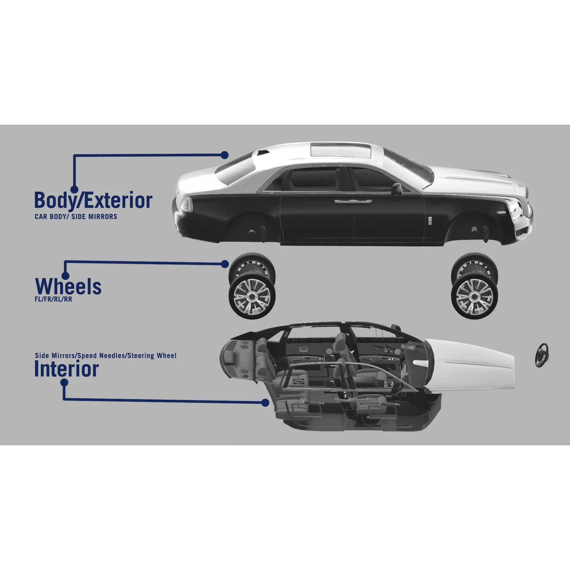 30 Cars Pack - Low-Poly Game-Ready 3D Model - View 8