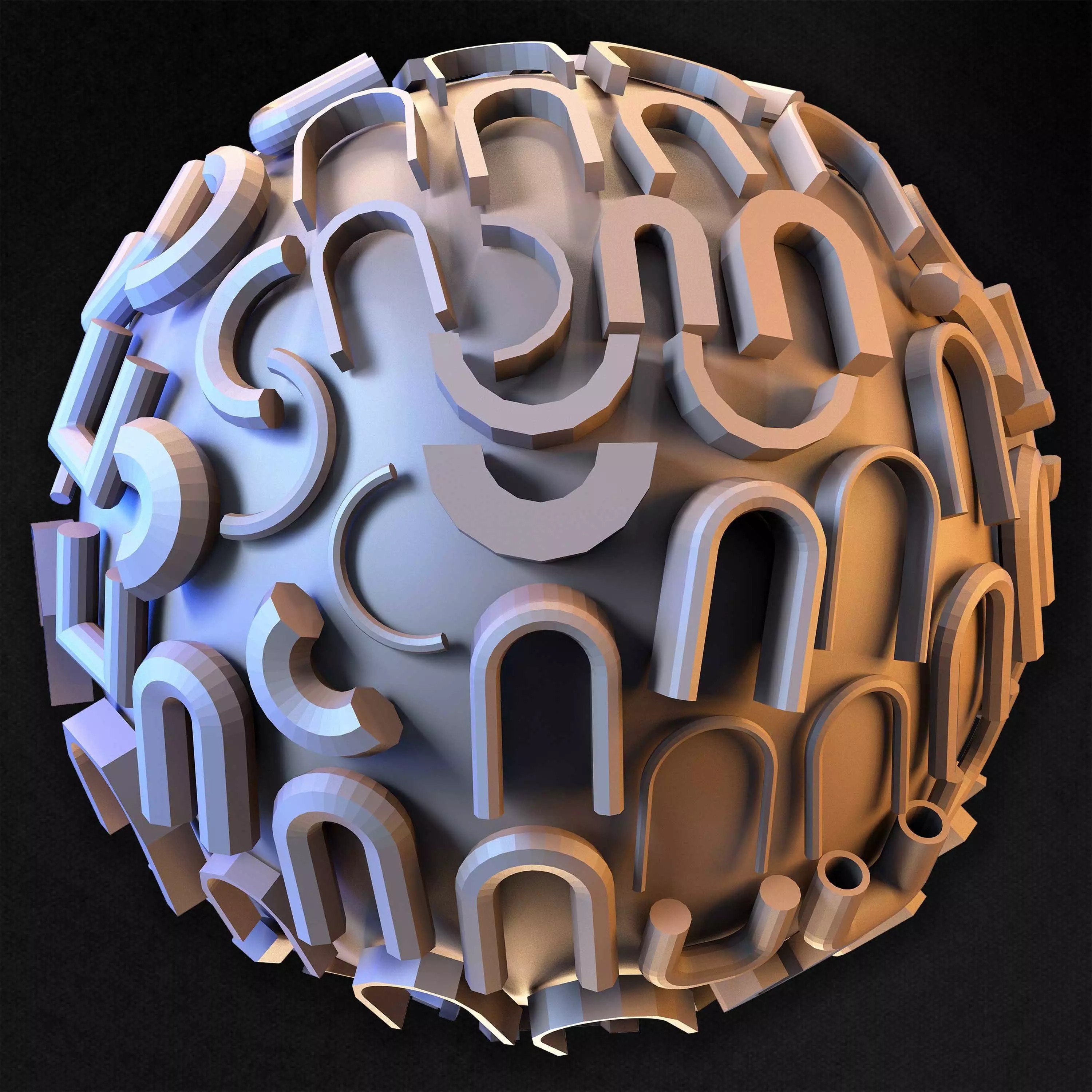 150 Hard Surface IMM U Shapes - Low-Poly 3D Model - View 30