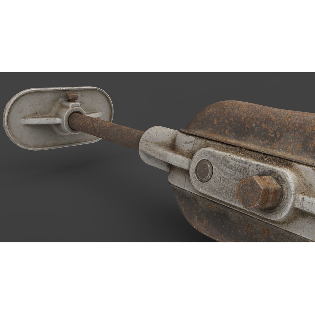 Old Metal Drill 3D Model – Low Poly Game Ready Asset, FBX - View 5