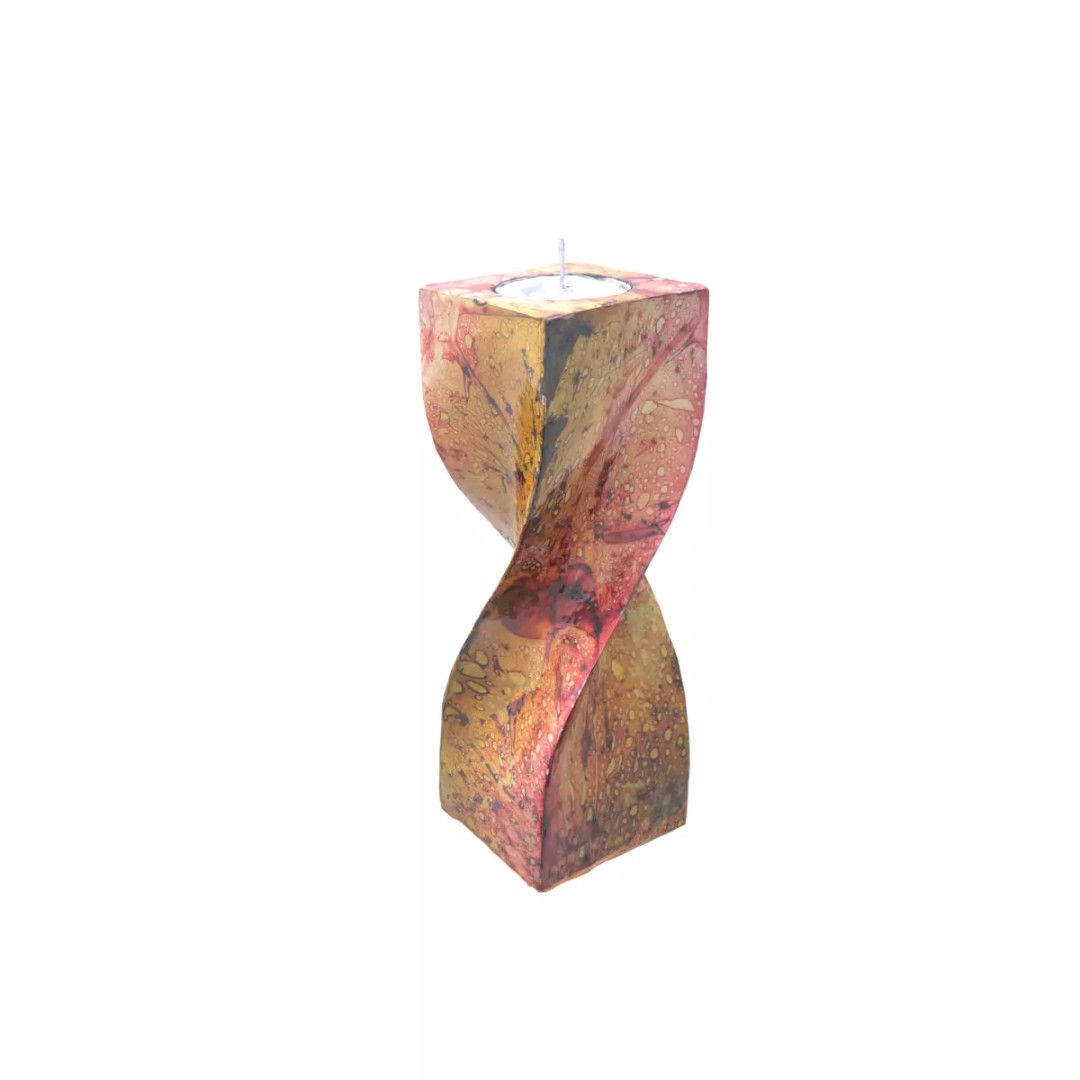 Spiral Candle 3D Model – Low Poly PBR Asset, FBX, OBJ - View 2