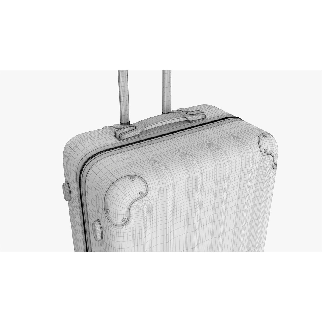 Large Hardshell Suitcase 3D Model – PBR Textures, FBX, OBJ - View 11