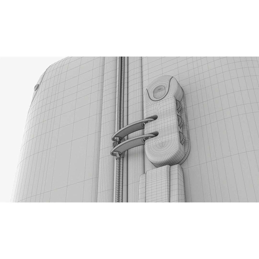 Large Hardshell Suitcase 3D Model – PBR Textures, FBX, OBJ - View 14