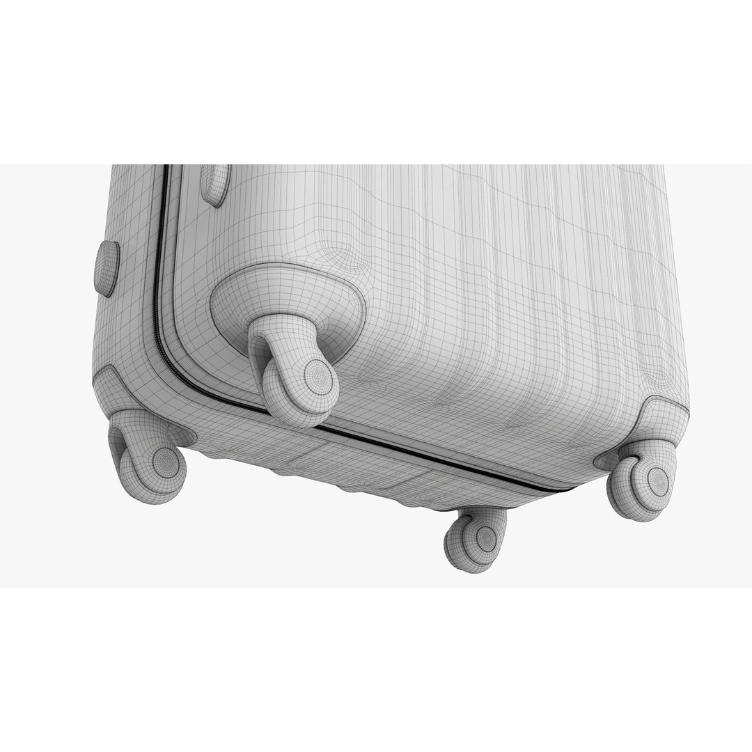 Large Hardshell Suitcase 3D Model – PBR Textures, FBX, OBJ - View 15