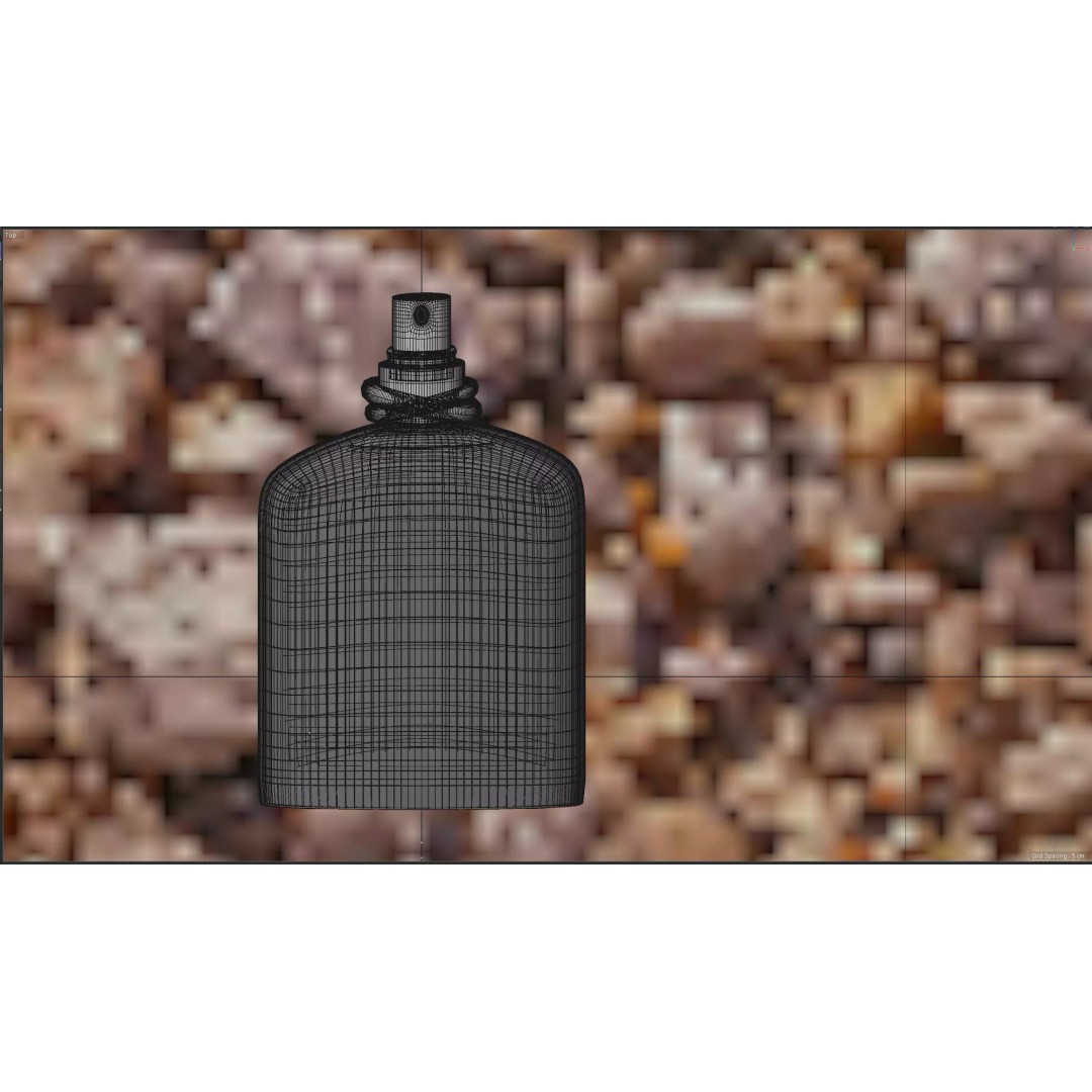 Armani Stronger With You Intensely Perfume Bottle 3D Model – Photorealistic C4D Asset - View 10