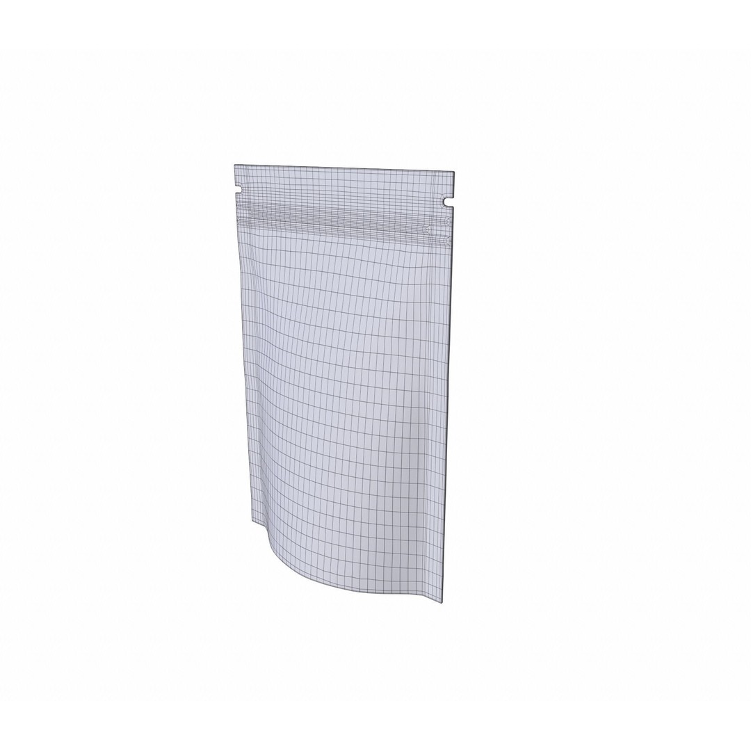 Plastic Pouch Mylar Food Packing Bag 3D Model – Realistic Mockup, FBX, OBJ - View 13