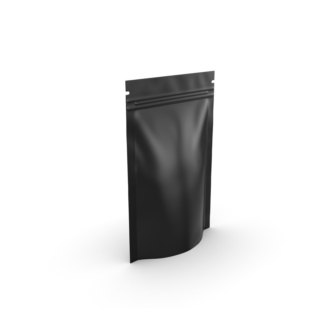 Plastic Pouch Mylar Food Packing Bag 3D Model – Realistic Mockup, FBX, OBJ - View 3