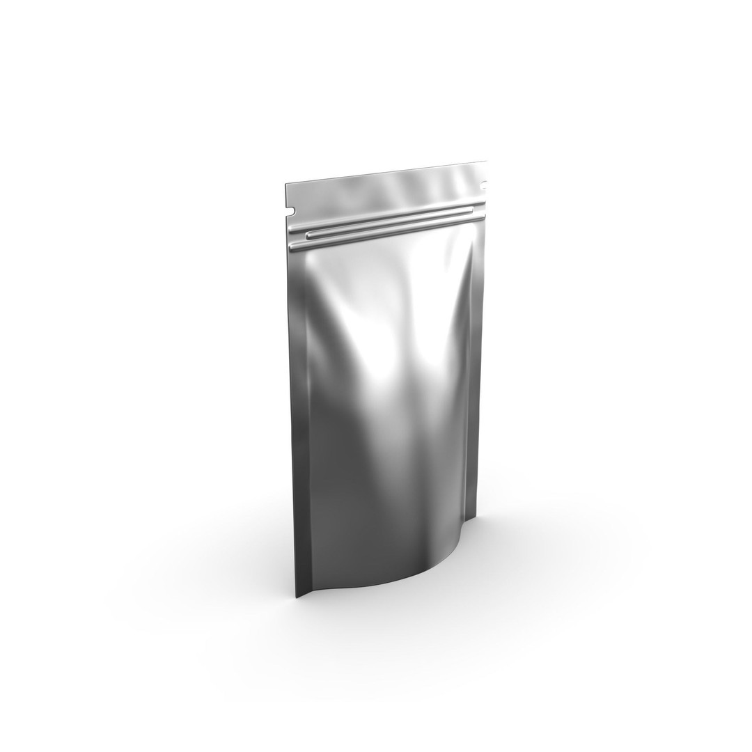 Plastic Pouch Mylar Food Packing Bag 3D Model – Realistic Mockup, FBX, OBJ - View 4