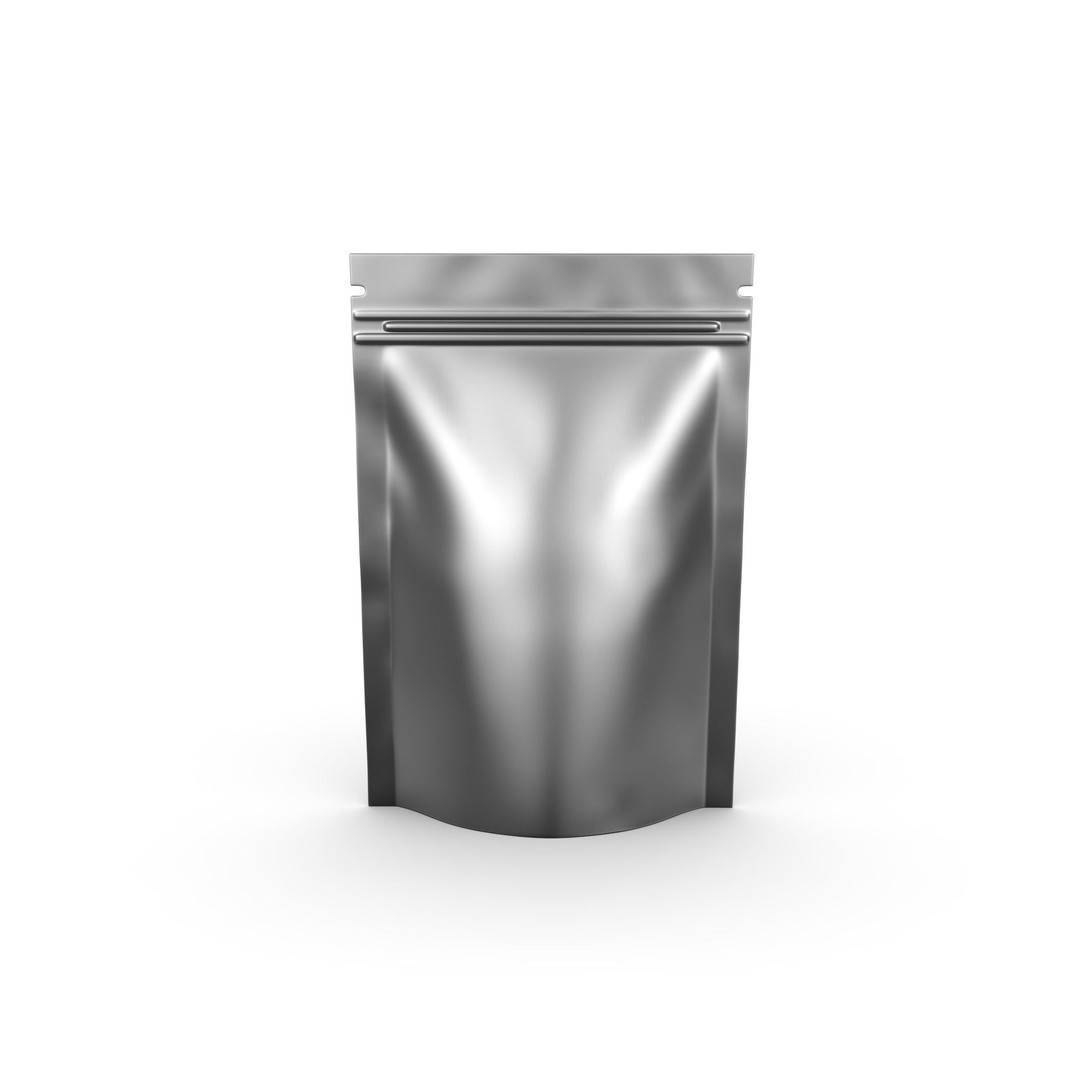 Plastic Pouch Mylar Food Packing Bag 3D Model – Realistic Mockup, FBX, OBJ - View 8