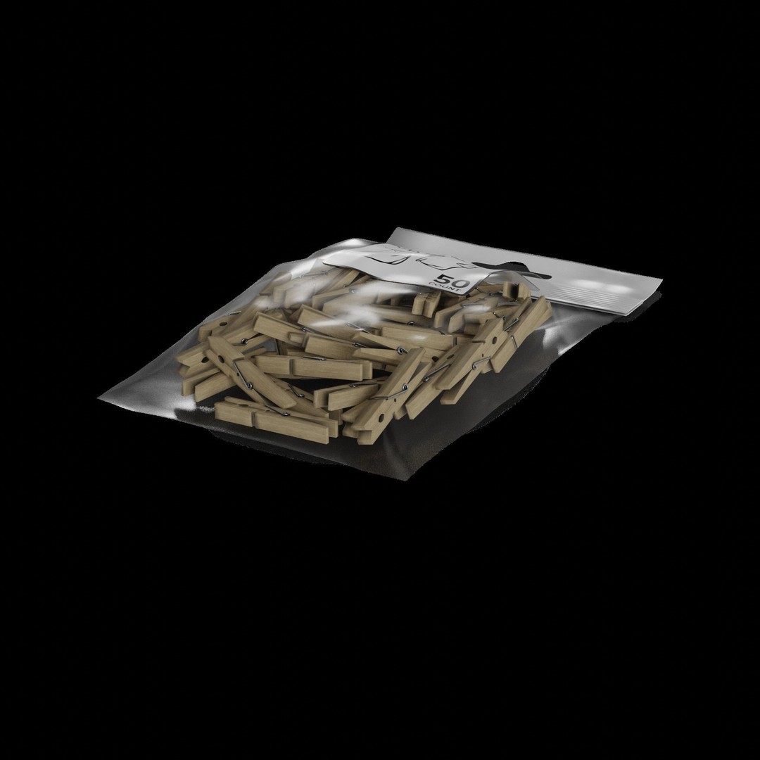 Clothespins 3D Model – Realistic Household Essentials, FBX