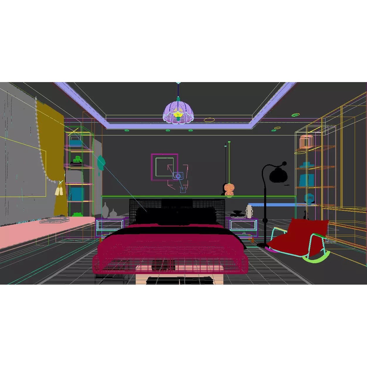 Contemporary Living Room - Game-Ready 3D Model - View 13